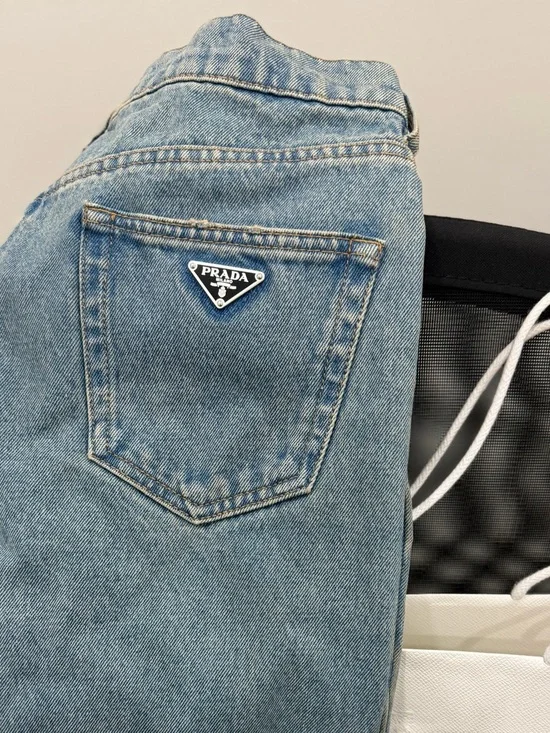 Prada Women’s Light Blue Straight-Leg Jeans - Picture 3 of 6